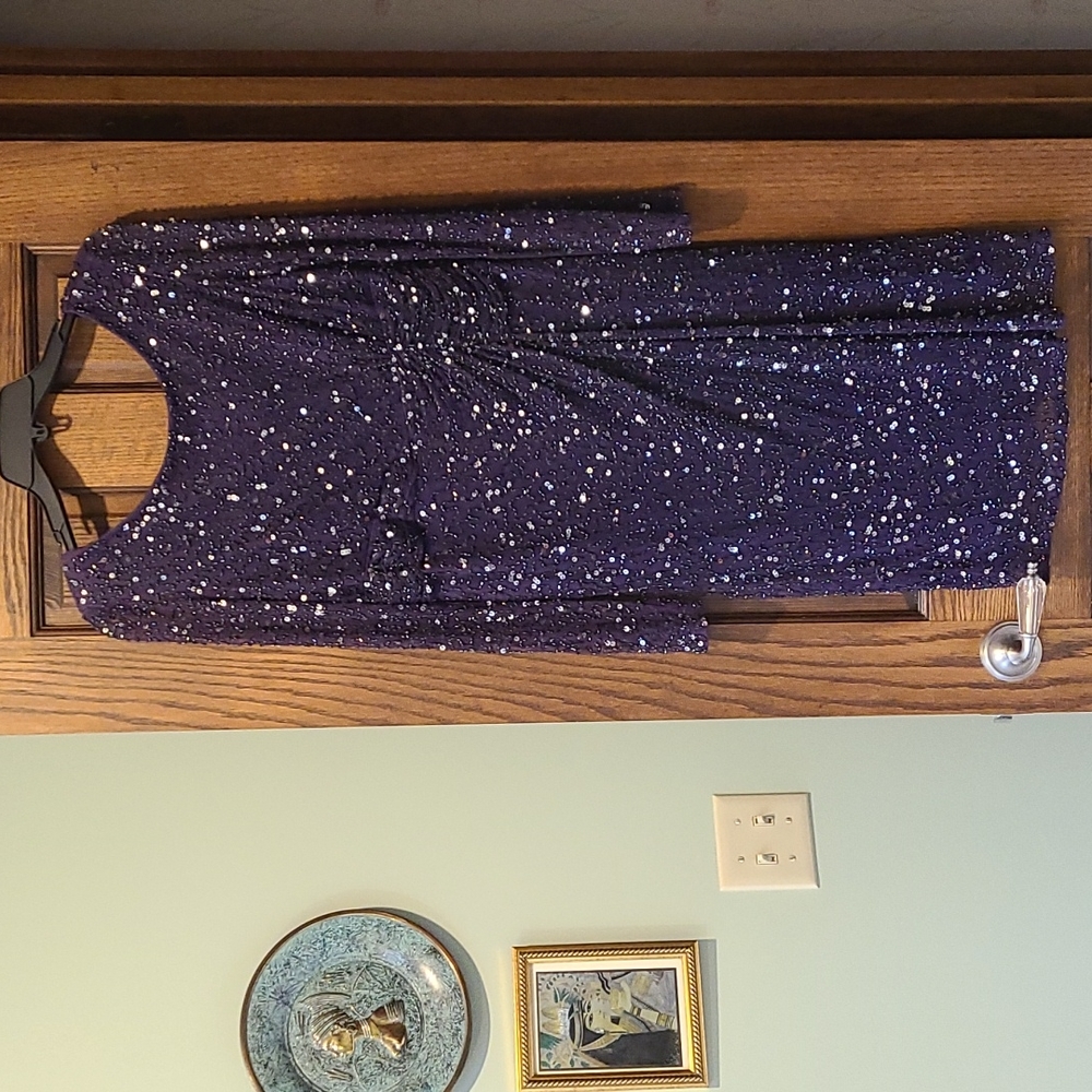 Violet sequined dress